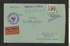 Seite 1, Eingelegter Brief, Beilage 4 zu "St. Pölten | Galgenleithen" (NHMW-PRAE-BBB-47-Beilage-4)